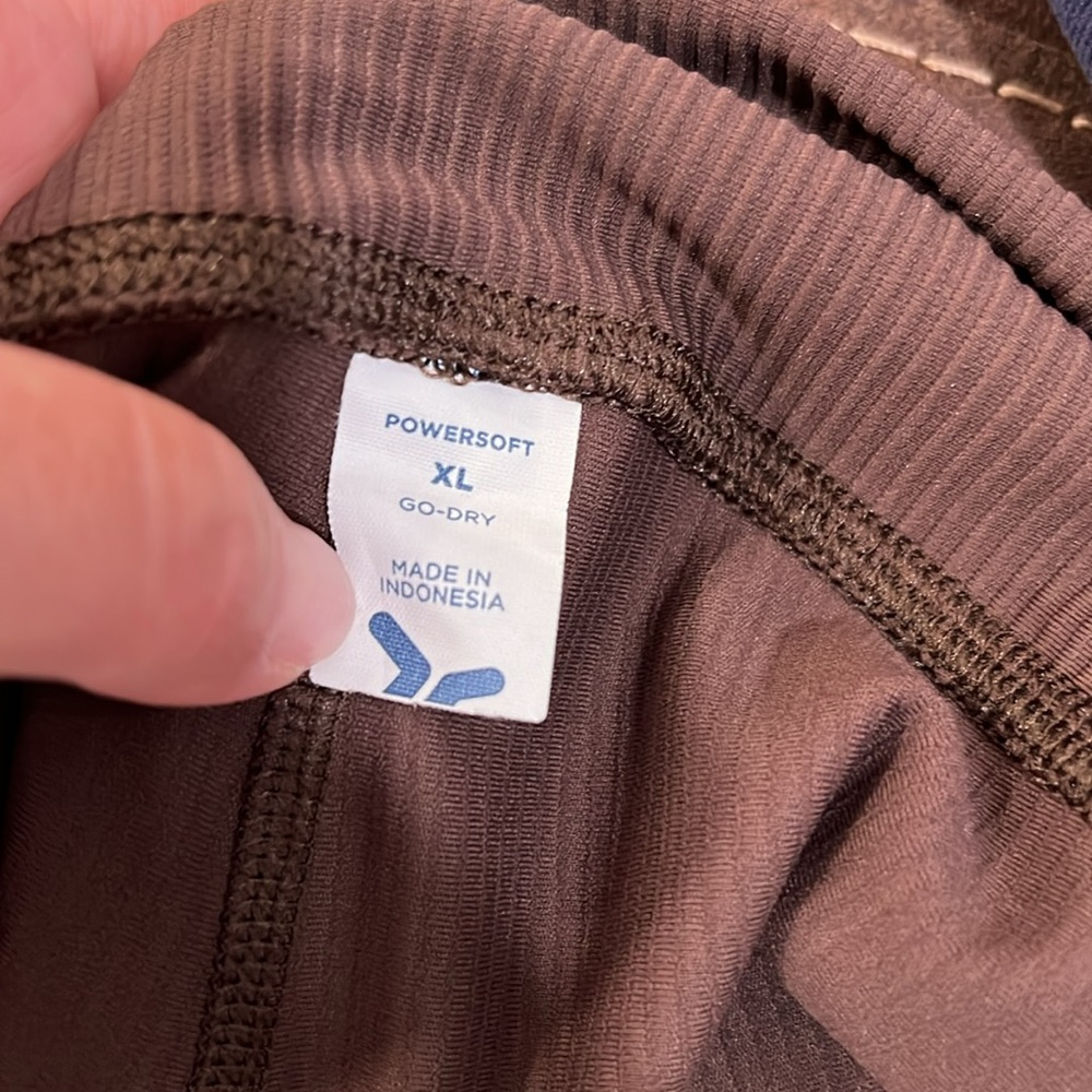 Old Navy PowerSoft Brown Rib Flare Leggings - Picture 4 of 4